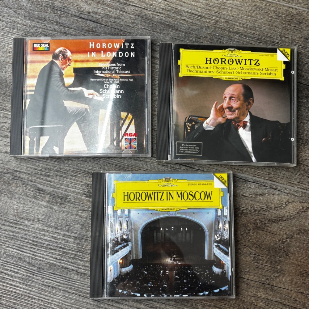 Vladimir‎ Horowitz 3 CD Lot In London In Moscow Deutsche Grammophon RCA Piano